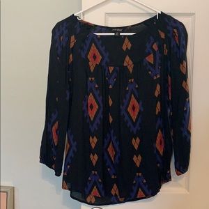 Lucky Brand Aztec Blouse
